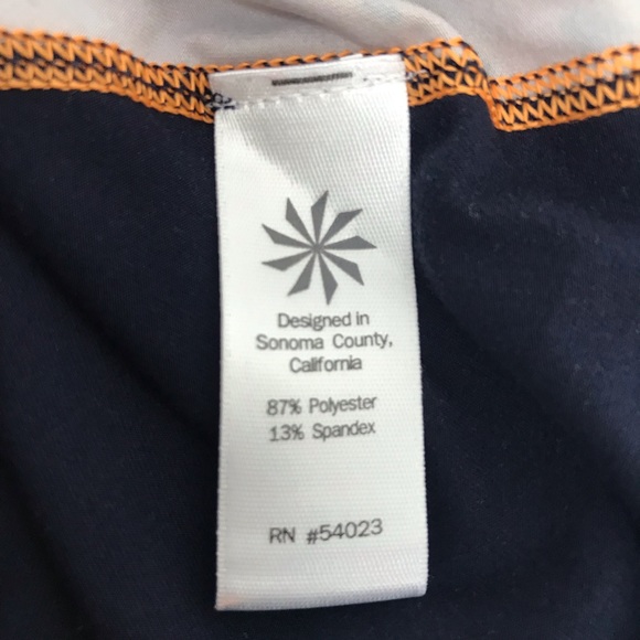 Athleta Navy Orange racerback gepattern tank small - Picture 7 of 7